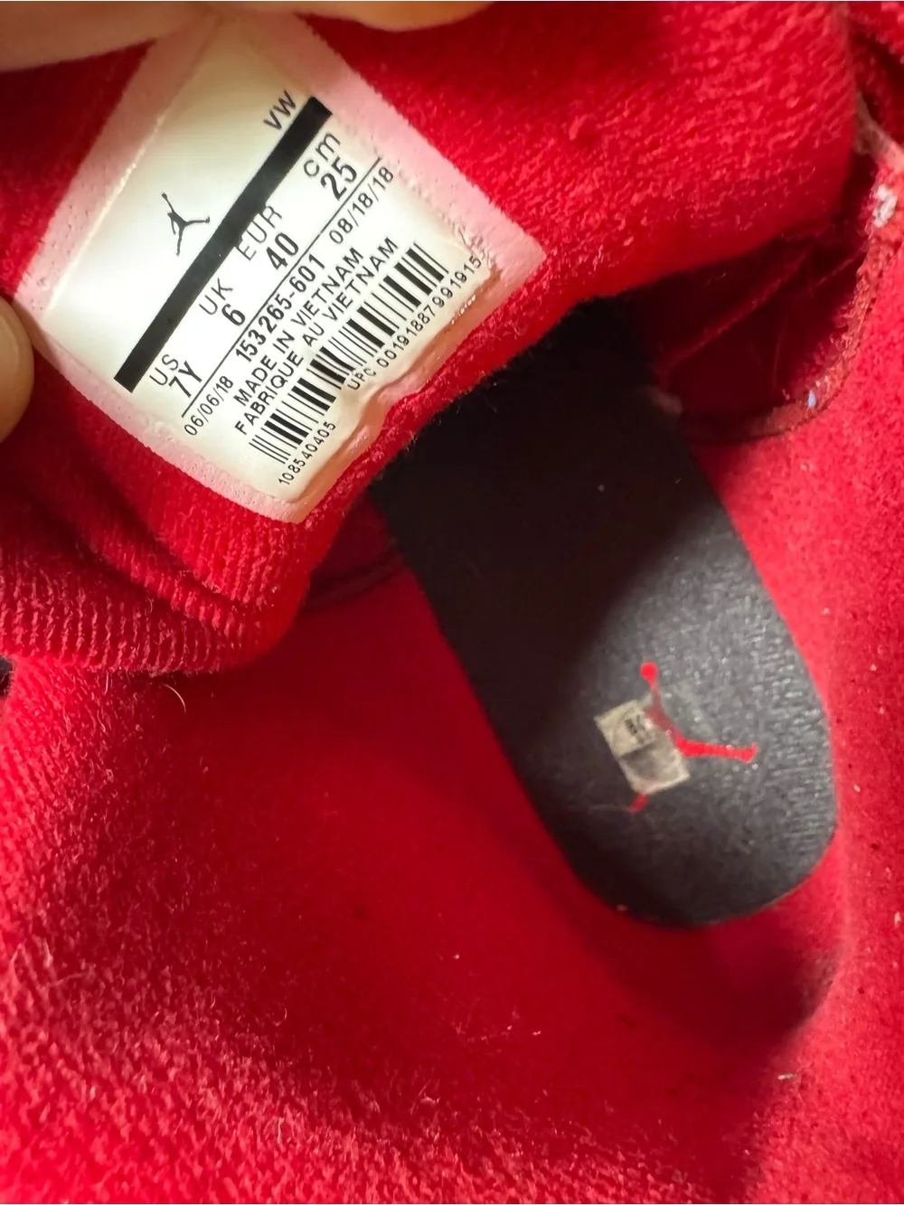 Jordan Red High-Top Sneakers